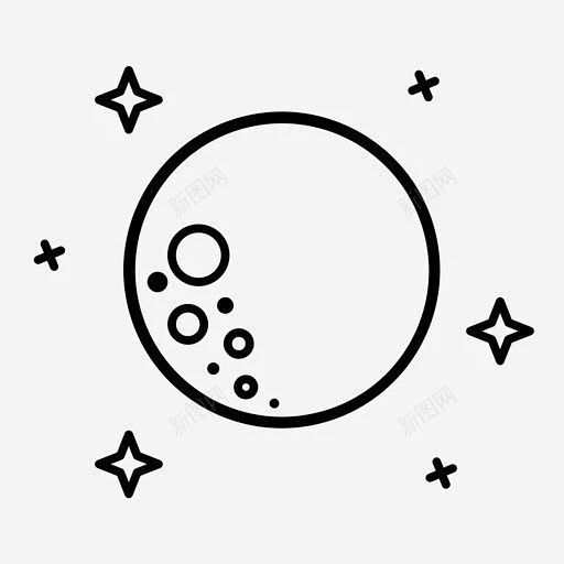 月亮和星星满月夜晚图标 设计图片 免费下载 页面网页 平面电商 创意素材-花瓣网