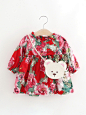Baby Girl's Dress Long Sleeve Floral Baby Clothes : Shop Baby Girl's Dress Long Sleeve Floral Baby Clothes online at Jollychic,FREE SHIPPING!
