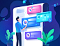 Mind mapping flash screen office education data freelance imagination inspiration node card map mind map mind blue idea illustration