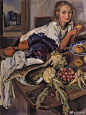 俄罗斯女画家Serebryakova 她的四个孩子作为她的模特 ​​​​