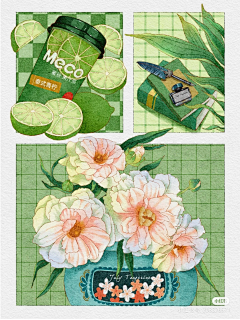 yeyan01采集到插画_宫格