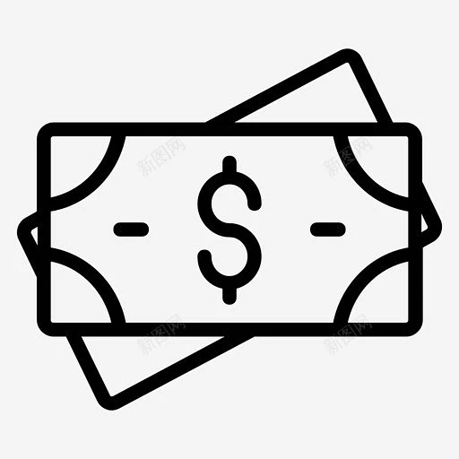 钞票现金纸币图标 设计图片 免费下载 页面网页 平面电商 创意素材-花瓣网