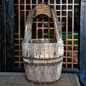 民国木质水桶民俗旧货老木桶复古怀旧门厅收纳桶原木禅意茶叶水桶