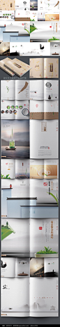 大气中国风茶叶宣传画册板式设计图片