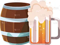 桶,马克杯,白色背景,比尔,饮料,传统,含酒精饮料,啤酒节,传统节日