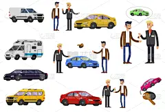 概念,汽车,计划书,白色,分离着色,红色,人,选择,购买,收集