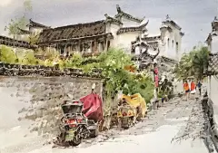 古韵徽州：我的徽州情节水彩作品 | 本来艺术家 · 王刚-北京时间