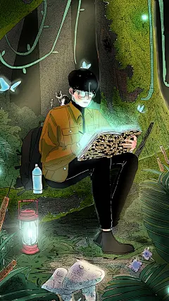 “愿所有真诚被看见 所有善良有人懂 眼睛里面睡星星 心里住太阳” ​​​​

插画师：Minho ​

#手帐素材插画手绘##艺术范# ​​​​