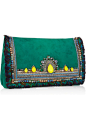 Matthew Williamson | Swarovski crystal-embellished suede clutch | NET-A-PORTER.COM