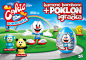 Cokic surprise eggs : Structural package design for display box. Product is a hard candy with a toy character as a surprise. Project included package design for small (4 eggs) and big (32 eggs) boxes, poster design and Illustration.