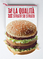 quality matters : The Big Mac is reproduced on a leaflet where each page describes the quality of the different ingredients composing it.