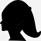 女性头部轮廓的短头发图标高清素材 人的剪影 发型 头发 头发形状 女人的头 女性 女性的头发 美发 UI图标 设计图片 免费下载 页面网页 平面电商 创意素材