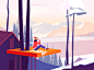Tree house illustration tree illustration colors clean