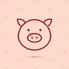 猪的头图标