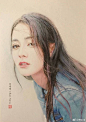 手绘迪丽热巴<br/>——by@唐铭谊 <br/>大神手绘作品 ​​​​