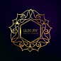 Premium golden floral luxury symbol design