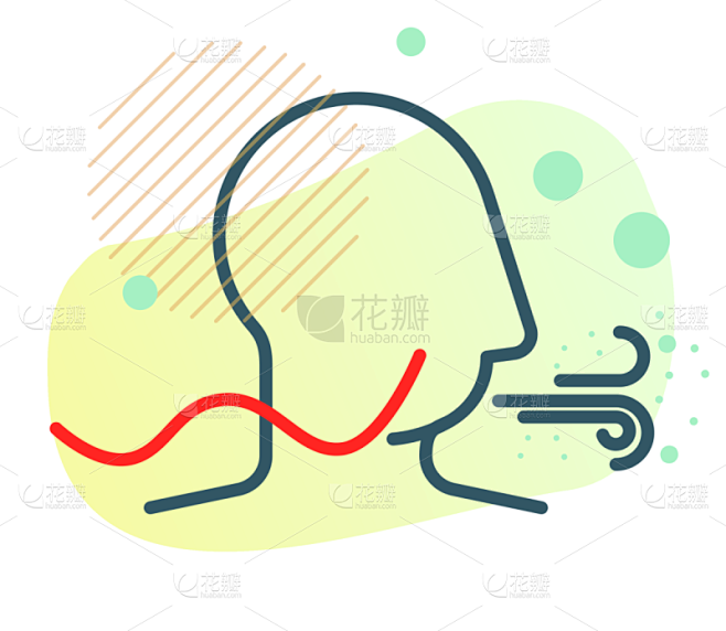 呼吸运动,计算机图标,深的,清新,自由,健康,禅宗,头,锻炼,吸气