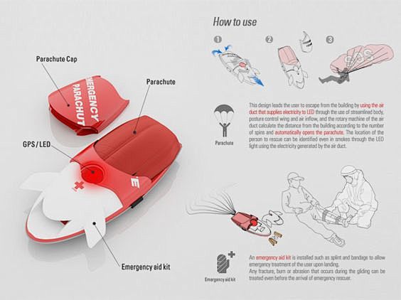auto parachute fire ...