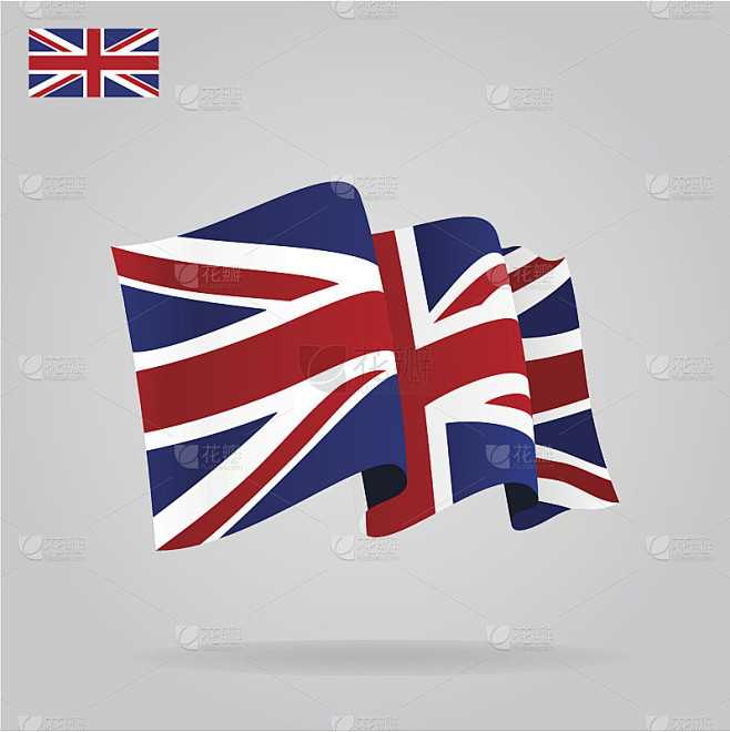 飘扬的英国国旗。