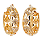 CARTIER  Diamond Yellow Gold Hoop Earrings