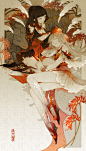 中国画师赤井羚的作品，每一幅都堪称线条繁复的艺术品id=2142113