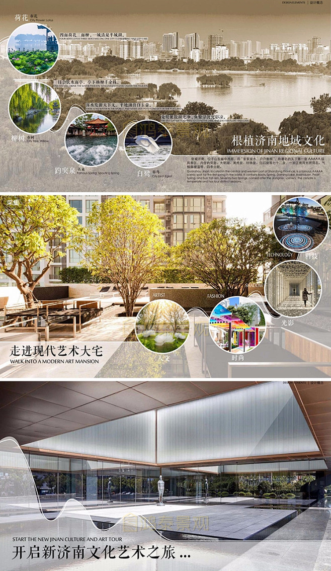 现代新中式居住小区景观方案文本新亚洲住宅...