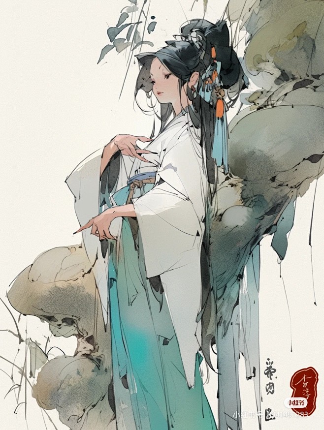 {AI系列}东方插画（场景，角色）（卡通...
