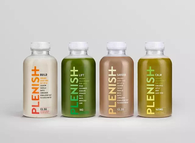 Plenish果汁品牌视觉和包装设计