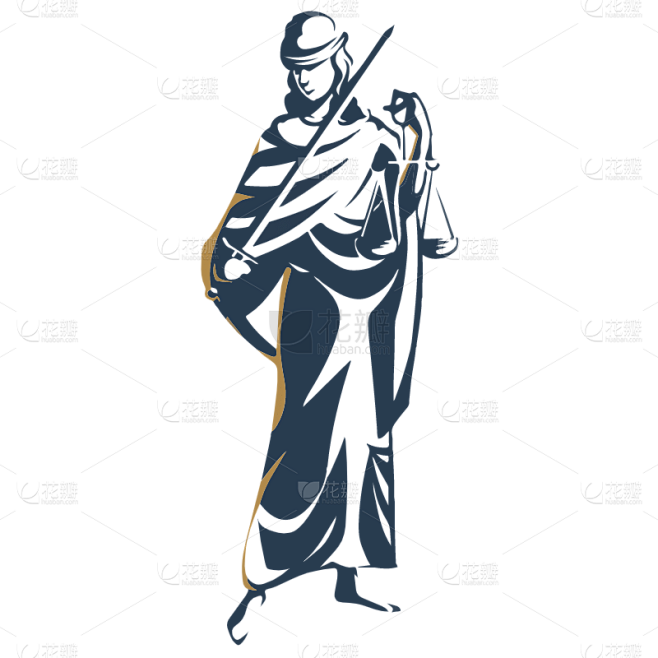 正义女神朱斯提提亚人物插画-SVG4