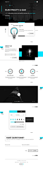 Elgastrom energy provider landing page electricity gas ui design website dribbble full