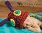 Crochet pattern - Caterpillar Critter Cape - Newborn Photography Prop -