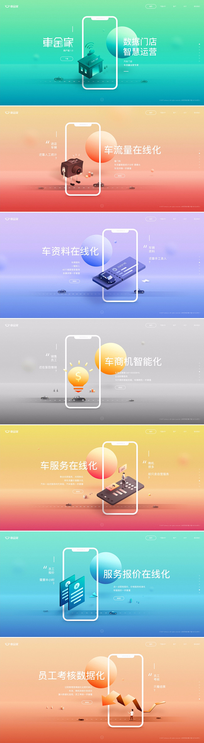 一屏式网页