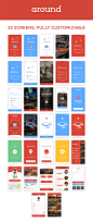 Traveling Discovery App UI Kit为Sketch创建 Around_UI素材_App界面_模库(51Mockup)