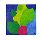Original ABSTRACT pastel painting, Bright, Blue, Pink, Green, Pop Art,  Small canvas, Elizabeth Ellenor