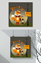 狐狸卡通动物插画元素