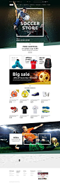 Template 55431 - Soccer Store  Responsive OpenCart Template: 
