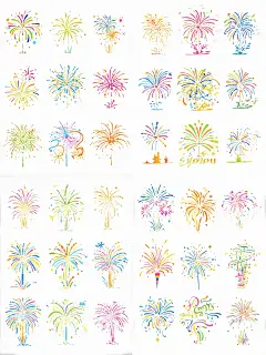 新年倒计时| 跨年烟花插画（AI） - 小红书