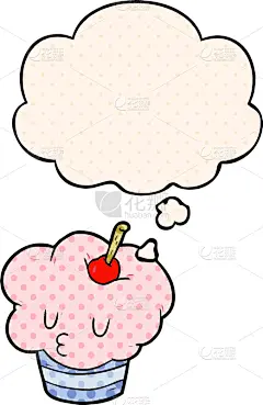 纸杯蛋糕,漫画书,对话气泡框,卡通,可爱的,书,蛋糕,食品,图像,可爱