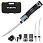 Amazon.com : WORKPRO 12V Cordless Electric Fillet Knife with 2 Reciprocating Razor Blades - Cordless Fillet Knife with Non-slip Grip Handle and Safety Lock, 2 Rechargeable Battery Packs, 1 Quick Battery Charger, and 1 Storage Carry Case for Fishing, Fille