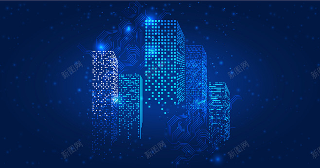 科技感的楼PPT背景 创意素材
