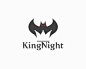 黑夜之王LOGO 蝙蝠 黑暗 黑夜 皇冠 邪恶 妖怪 怪物 商标设计  图标 图形 标志 logo 国外 外国 国内 品牌 设计 创意 欣赏