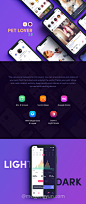 漂亮的宠物爱好者新社交网络APP应用UI工具包 Pet Lover 2.0 Social :  