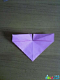 小动物折纸大全图解-粉红色的蝴蝶