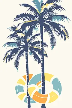 夏季元素插画手绘