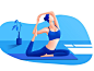 Yoga illustration by WANZHI  Dribbble  Dribbble