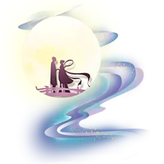 【米图网-52mitu.com】七夕 情人节 喜鹊 牛郎 织女 插画 手绘七夕情人节元素