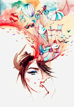 时尚水彩手绘人物高清素材 电商 设计图片 免费下载 页面网页 平面电商 创意素材 png素材