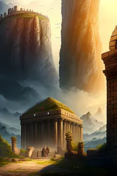上古庙#云墨北AI绘 关注可转可用