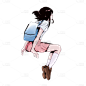 高质量人物插画-少女漫画