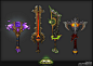 Legion Artifact Weapons, Calvin Boice : These are some of the artifact weapons I made for World of Warcraft: Legion.  